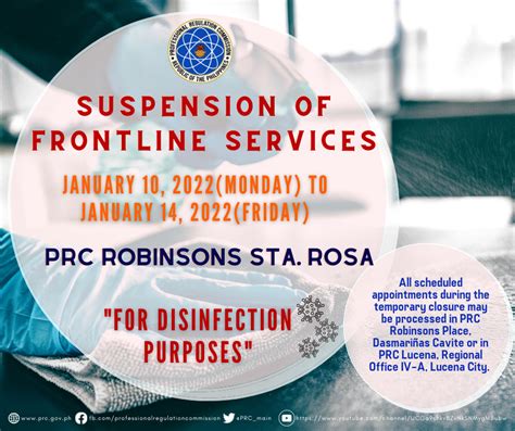 prc robinsons sta rosa|PRC Offices and Service Centers .